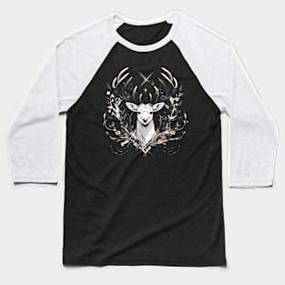 Elk deer nature Scandinavian forest Baseball T-Shirt